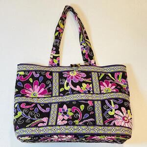Vera Bradley TIC TAC TOTE Shoulder Bag Purse PURPLE PUNCH